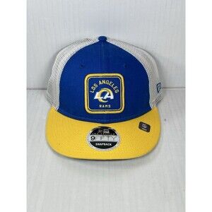 New Era Los Angeles Rams NFL 9FIFTY Trucker Snapback Adjustable Blue Hat Cap NWT